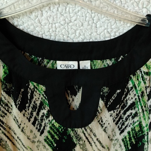 Cato shirt M green black and beige - Picture 2 of 5